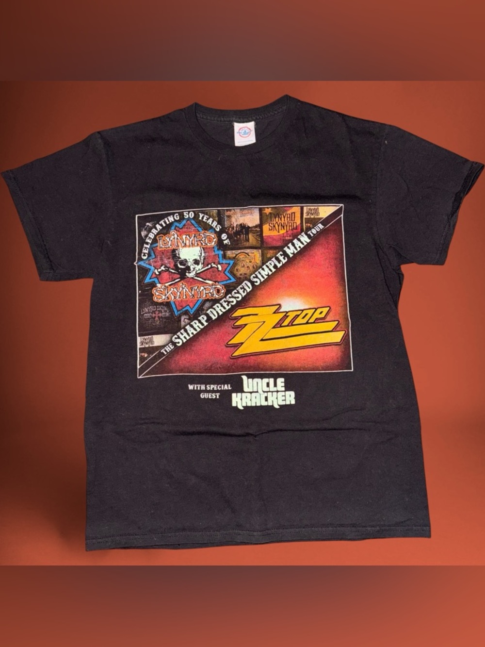 Official T-Shirt 2023 Sharp Dressed Simple Man Tour Unisex Medium Lynyrd Skynrd